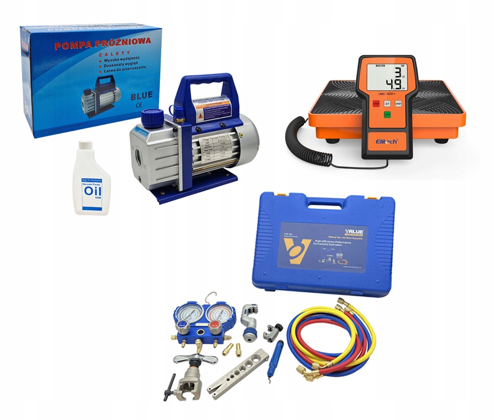 Vákuová pumpa VP125 Sada náradia Value Vtb pre klimatizáciu Hmotnosť
