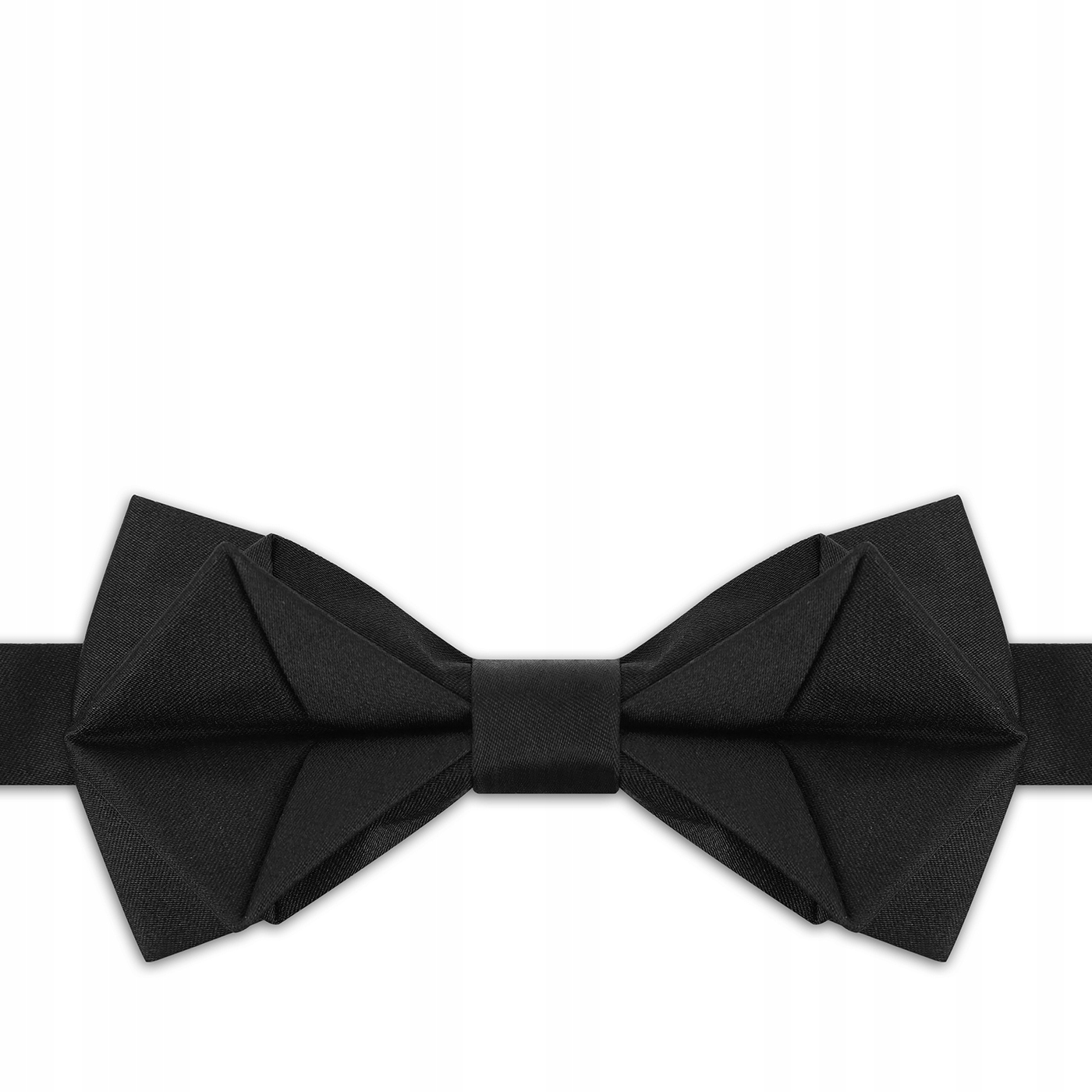 Hladký pánský motýlek ve tvaru diamantu v černé barvě Pako Lorente