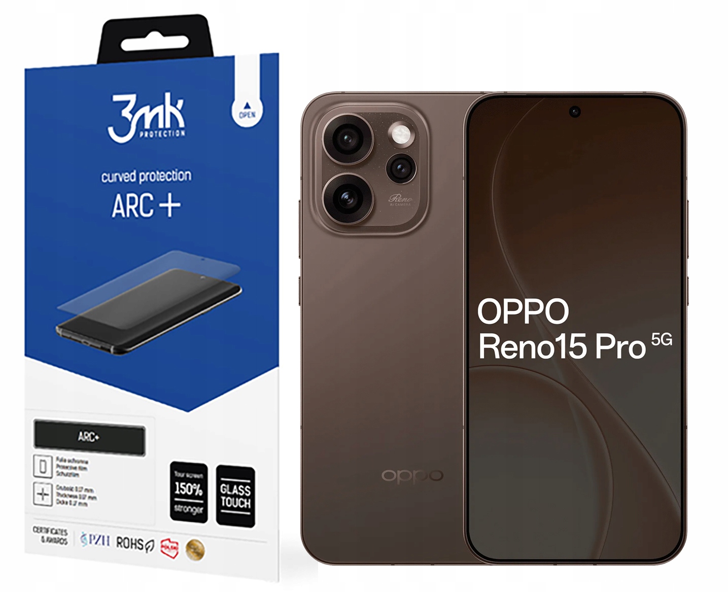Fólie Arc+ 3MK pro Oppo Reno 15 Pro Fólie Fullscreen