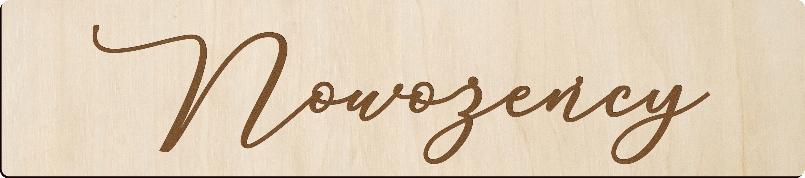 TABLICA SAMOCHODOWA NOWOŻEŃCY DREWNIANA