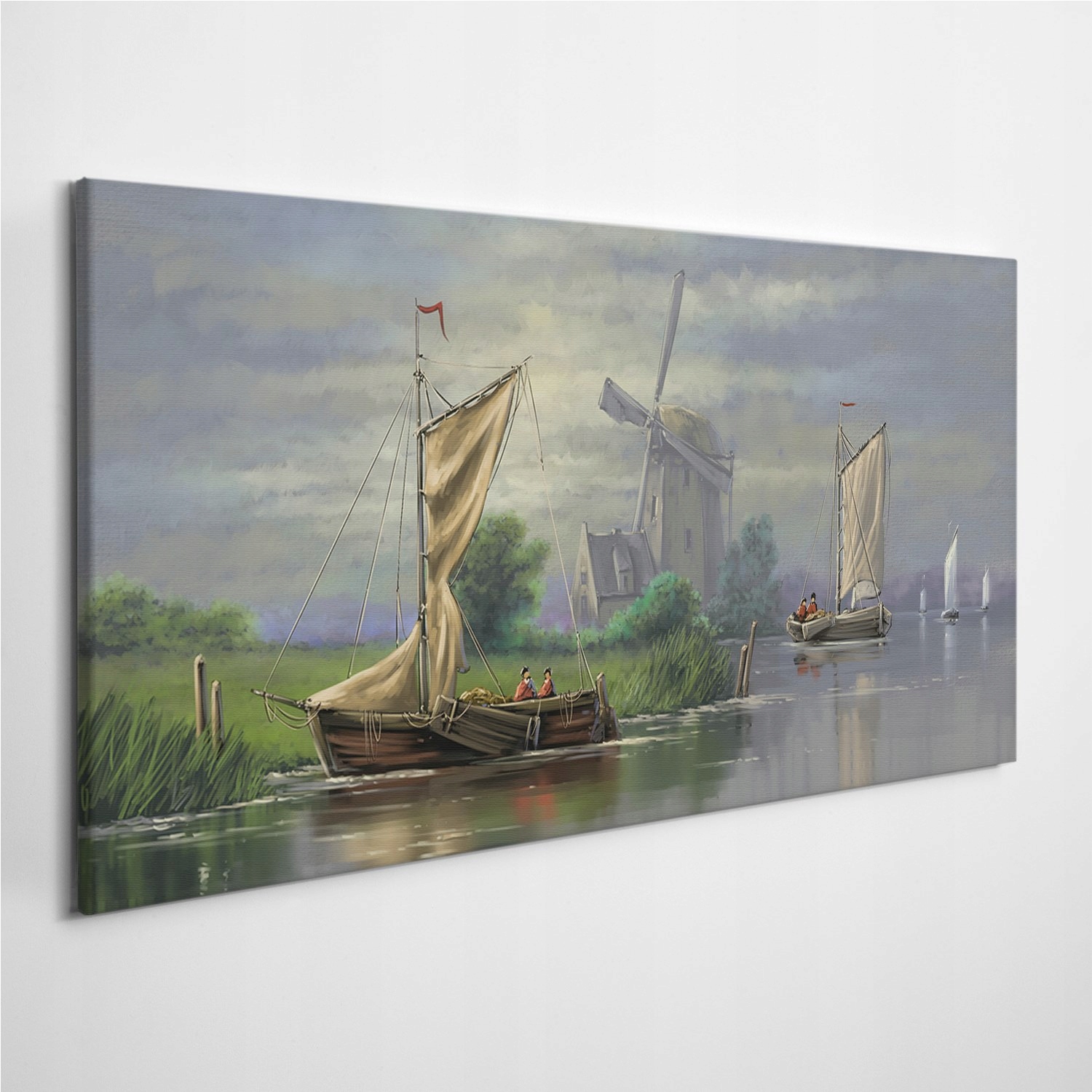 

Obraz na płótnie na ścianę Woda Statek Młyn 100x50