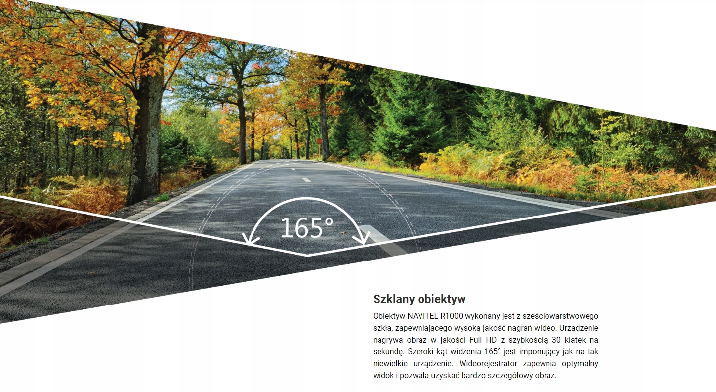 NOWY WIDEOREJESTRATORNAVITEL NAVITEL R1000 GPS Kąt widzenia 165°