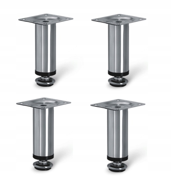 

4 Szt Noga Nóżka Meblowa Chrom 10CM fi30 D-737