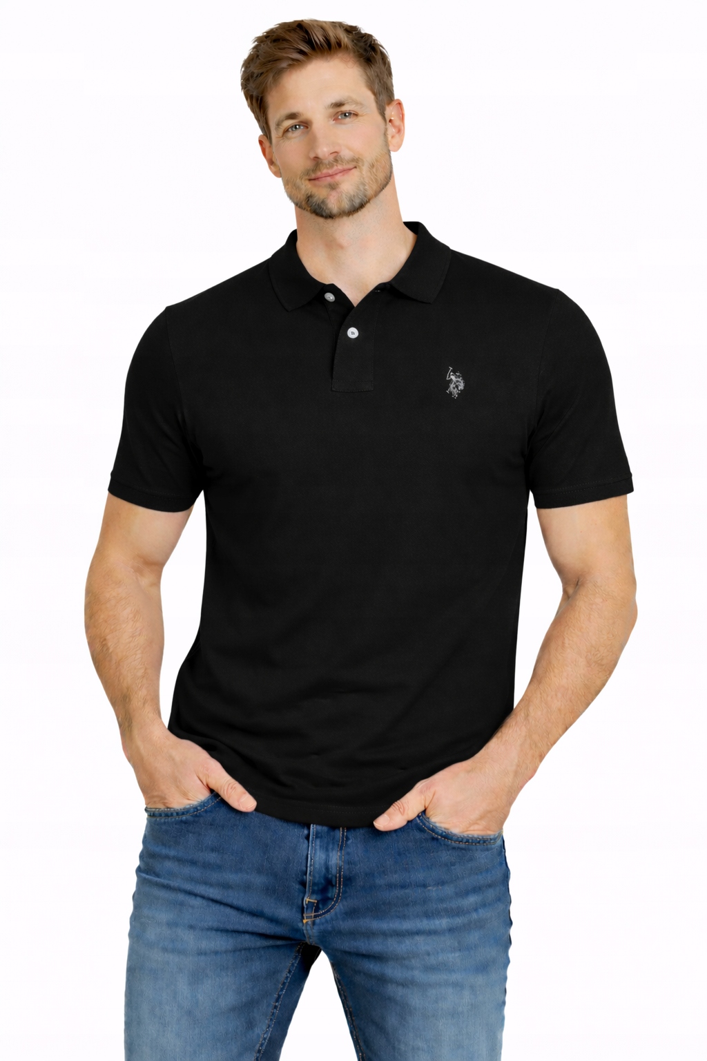 U.s. Polo Assn. Tričko Pánské Polo MUP3312-M12, černá bavlna