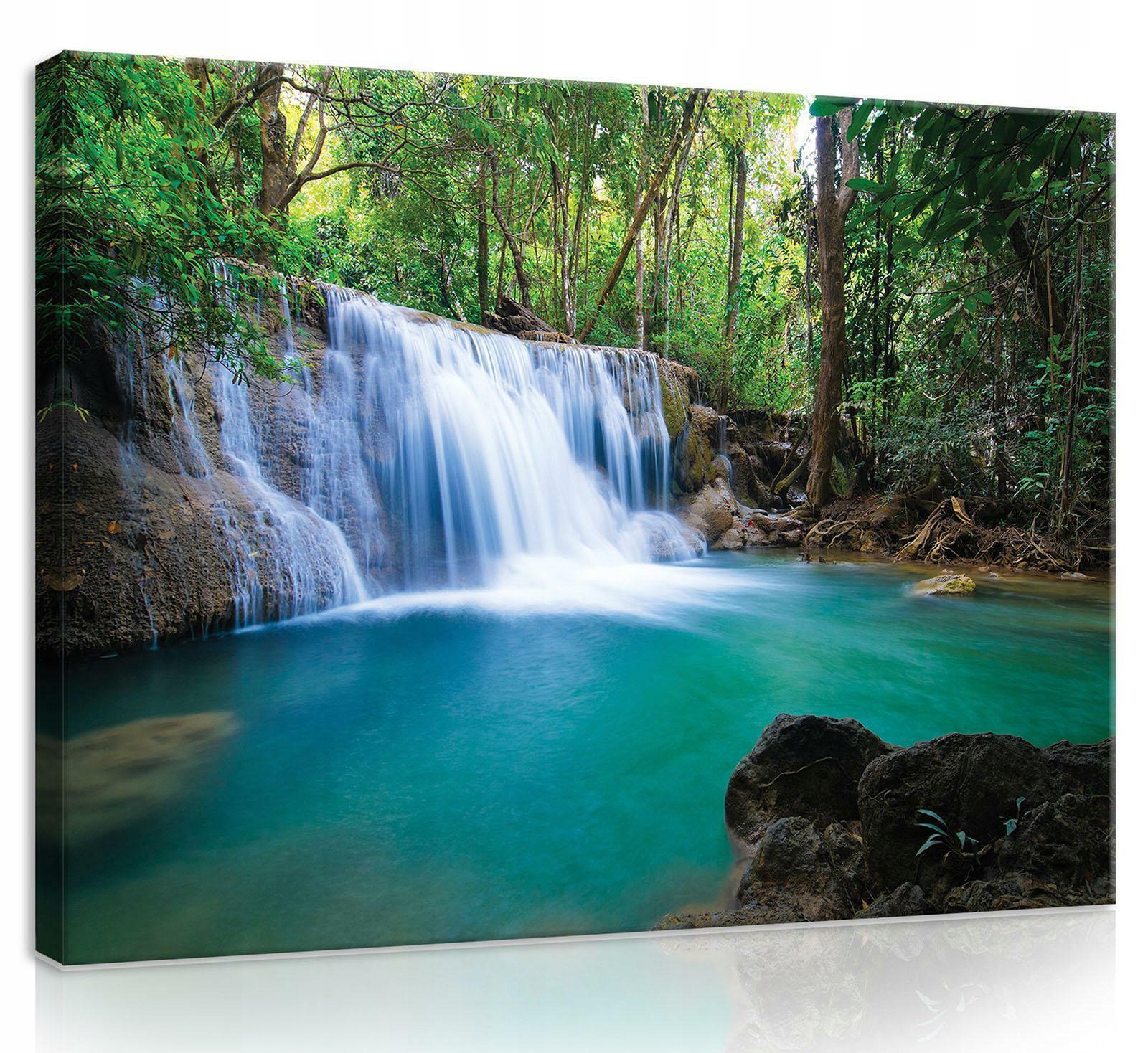 Obraz Na Plátně Canvas 80x60 Lesní Vodopád