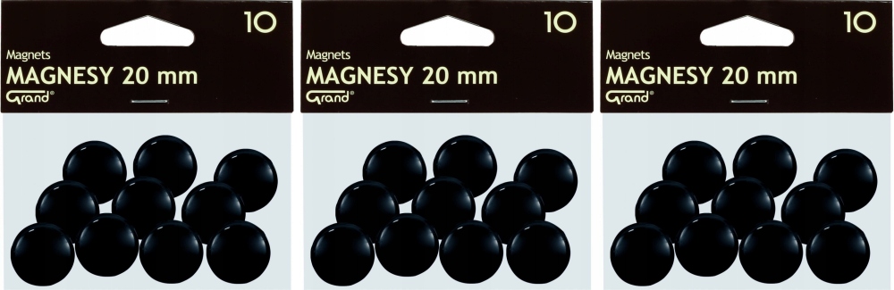 

Magnesy Czarne Grand do tablic 20mm 30SZTUK Zestaw