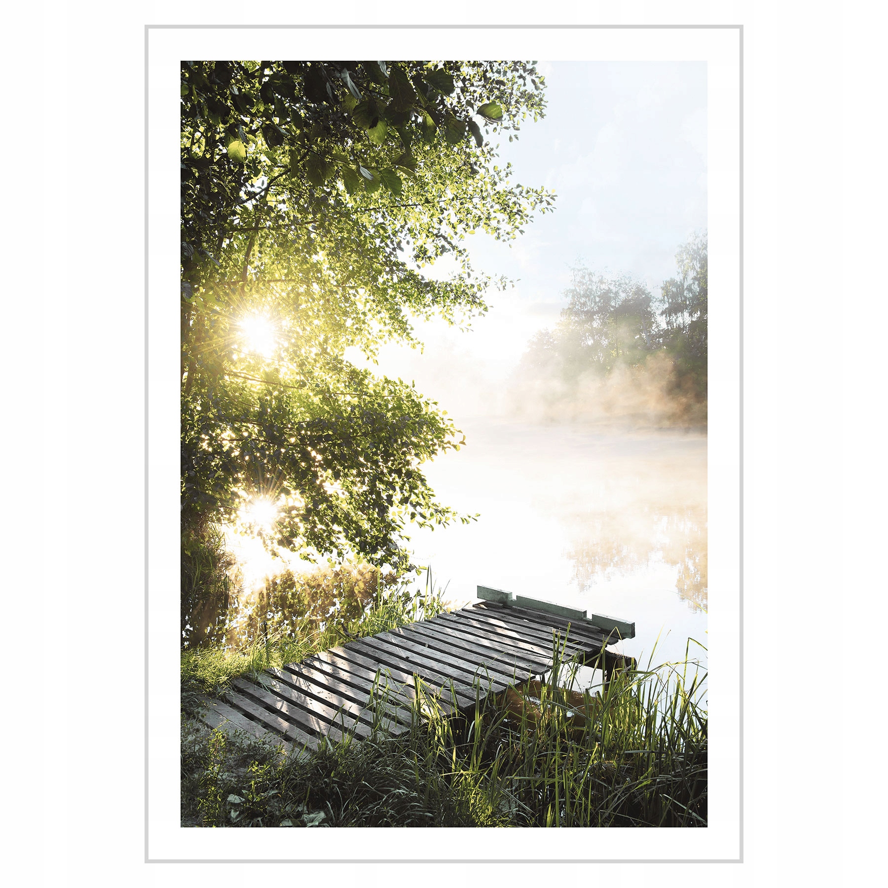 

Plakat 50x70 Słoneczny poranek nad jeziorem