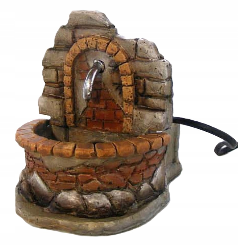 Krásna studňa (kamenný vzhľad) s Čerpadlom Na Vodu na 220 V – 13 cm vysoká