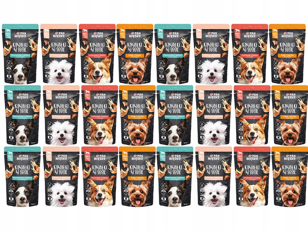 Pan Mięsko Kawałki w sosie Mix Smaków karma dla psa mokra 24 x 150g