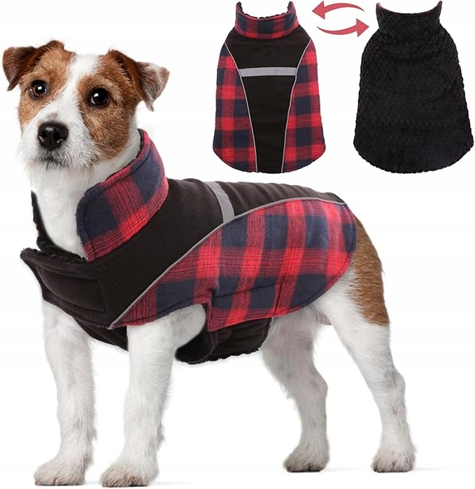 Oblečení bunda pro psa oboustranná reflexní r XXL