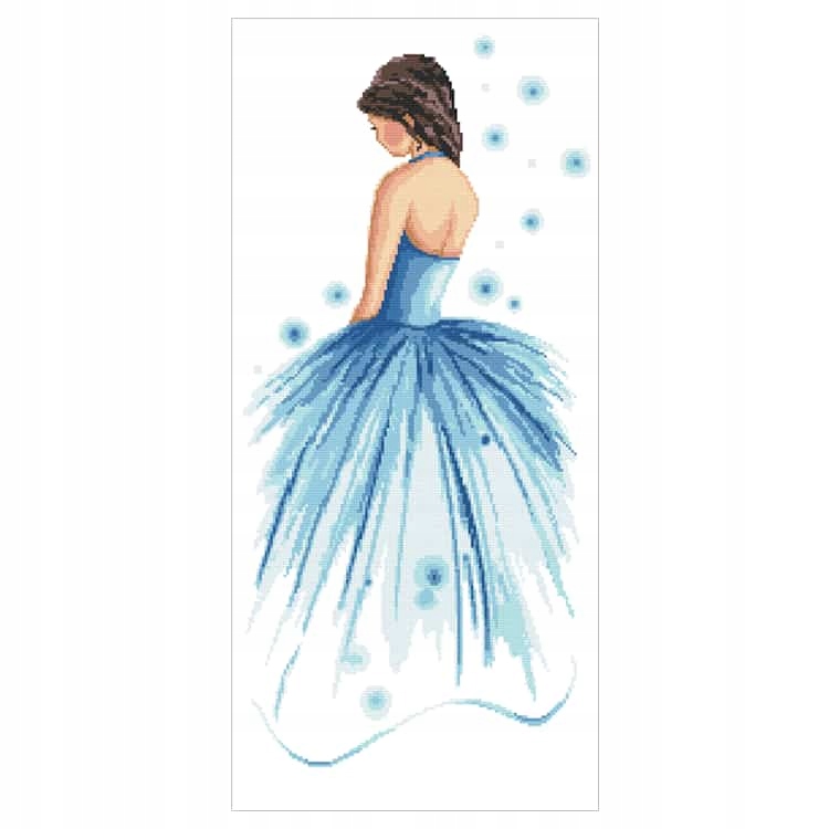 Křížková výšivka Vyšívací sada Dáma v blátě