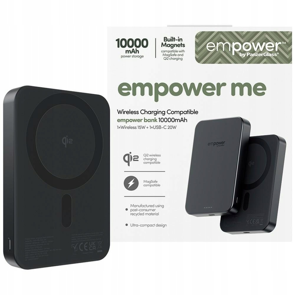 Powerbanka Empower by PanzerGlass Banka 10000 mAh čierna
