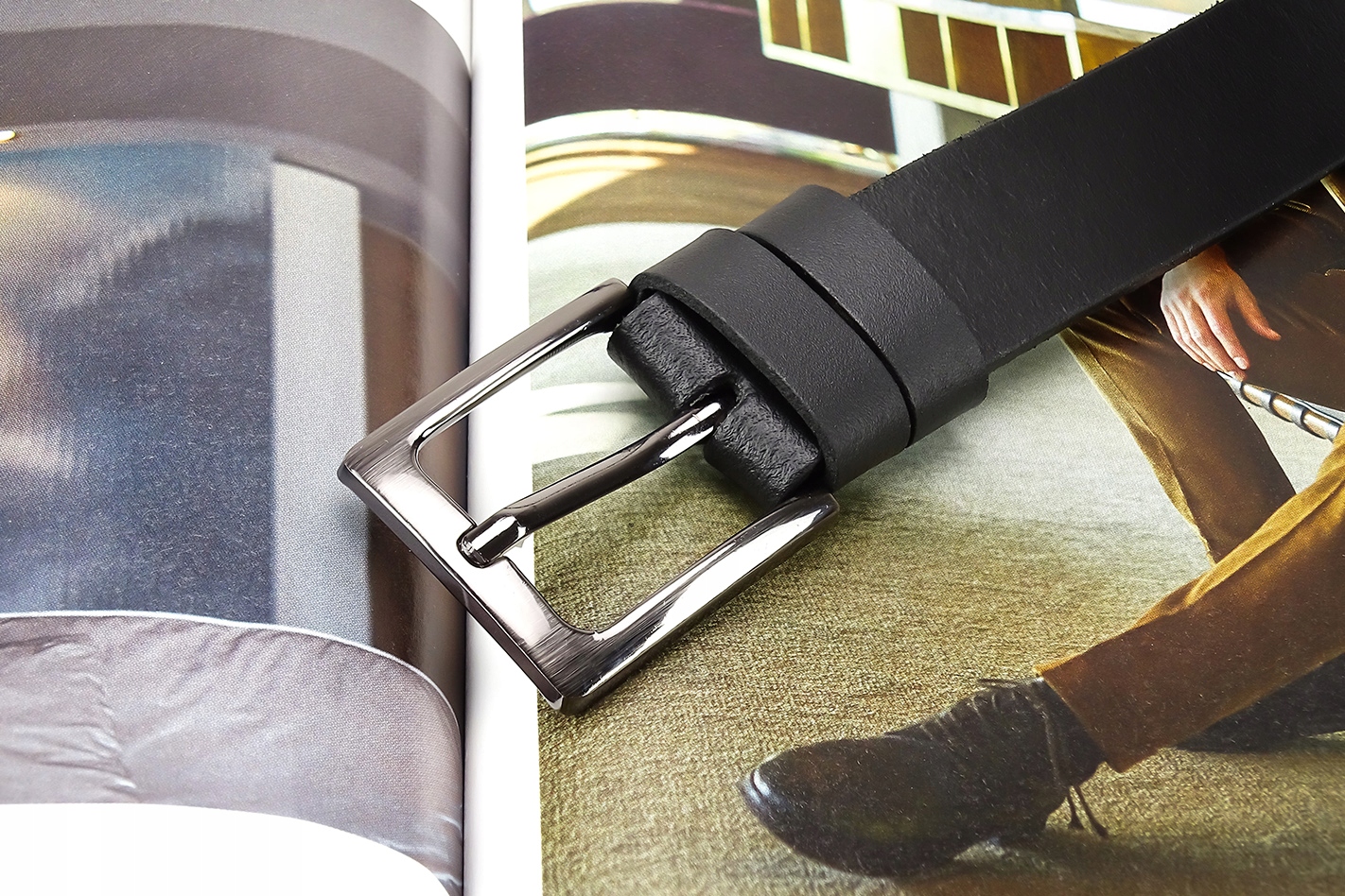 PASEK MĘSKI SKÓRZANY GRACIO DO SPODNI SKÓRA DŁUGOŚĆ PASKA 165 CM PREZENT Płeć mężczyzna