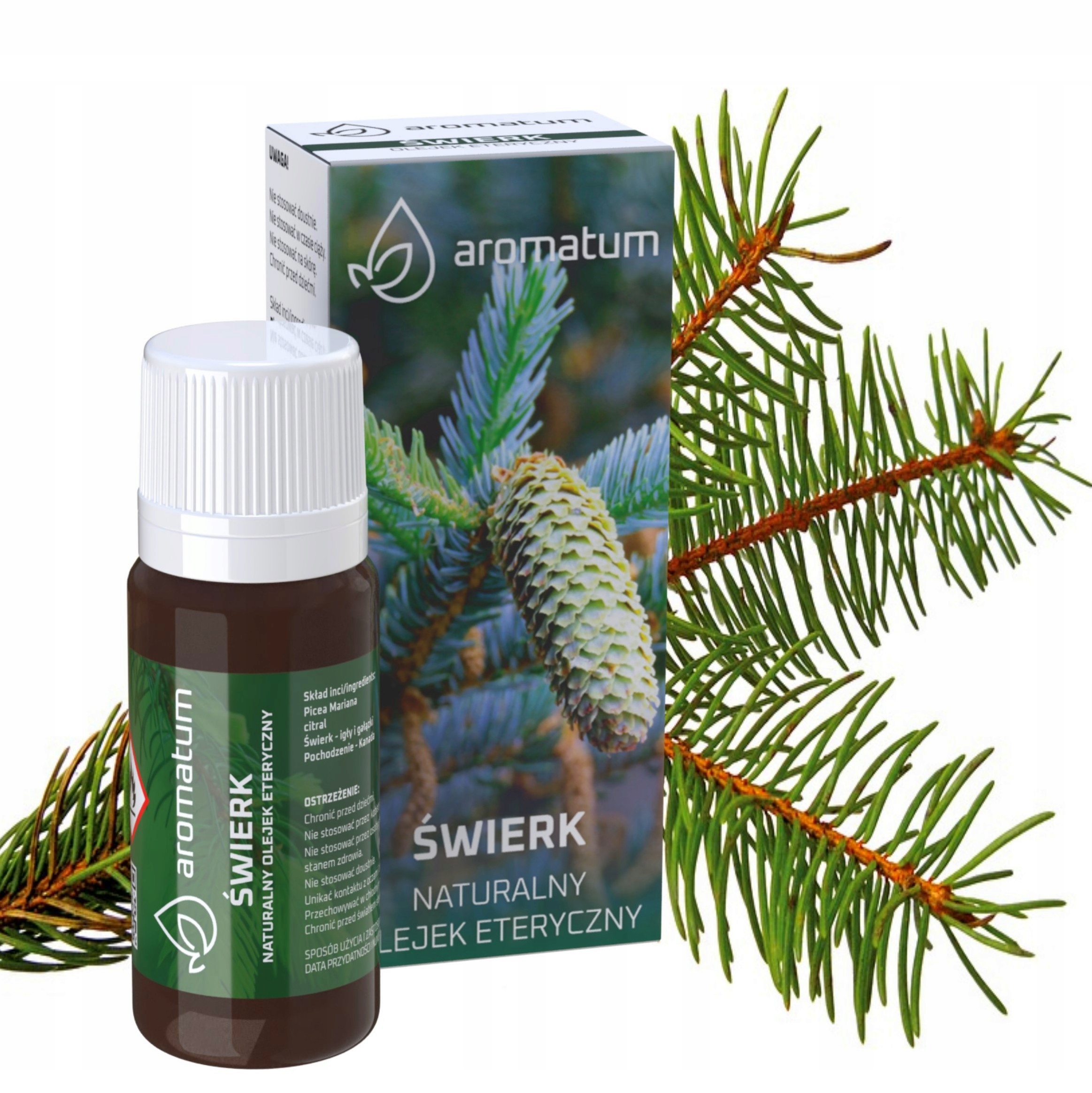 

Naturalny olejek eteryczny Aromatum świerk 12ml