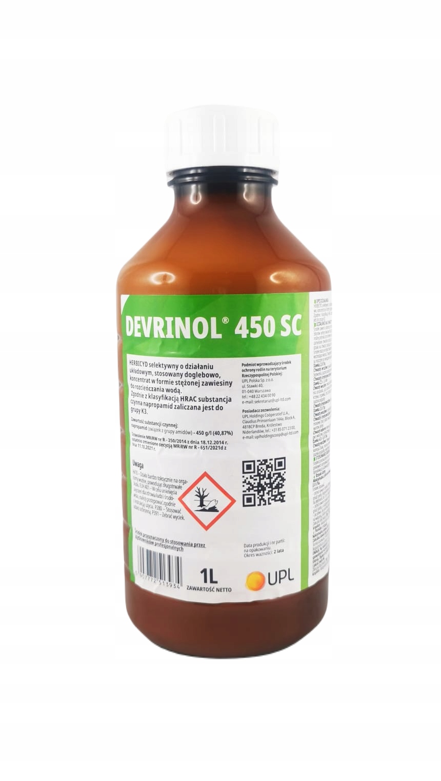 

Devrinol 450SC 1 L- chwastobójczy rzepak, pomidor