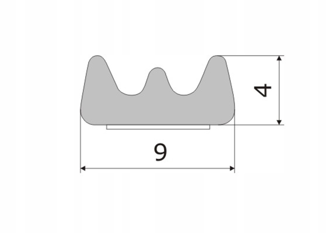 USZCZELKA SAMOPRZYLEPNA DO OKIEN I DRZWI E 9x4mm - 1metr