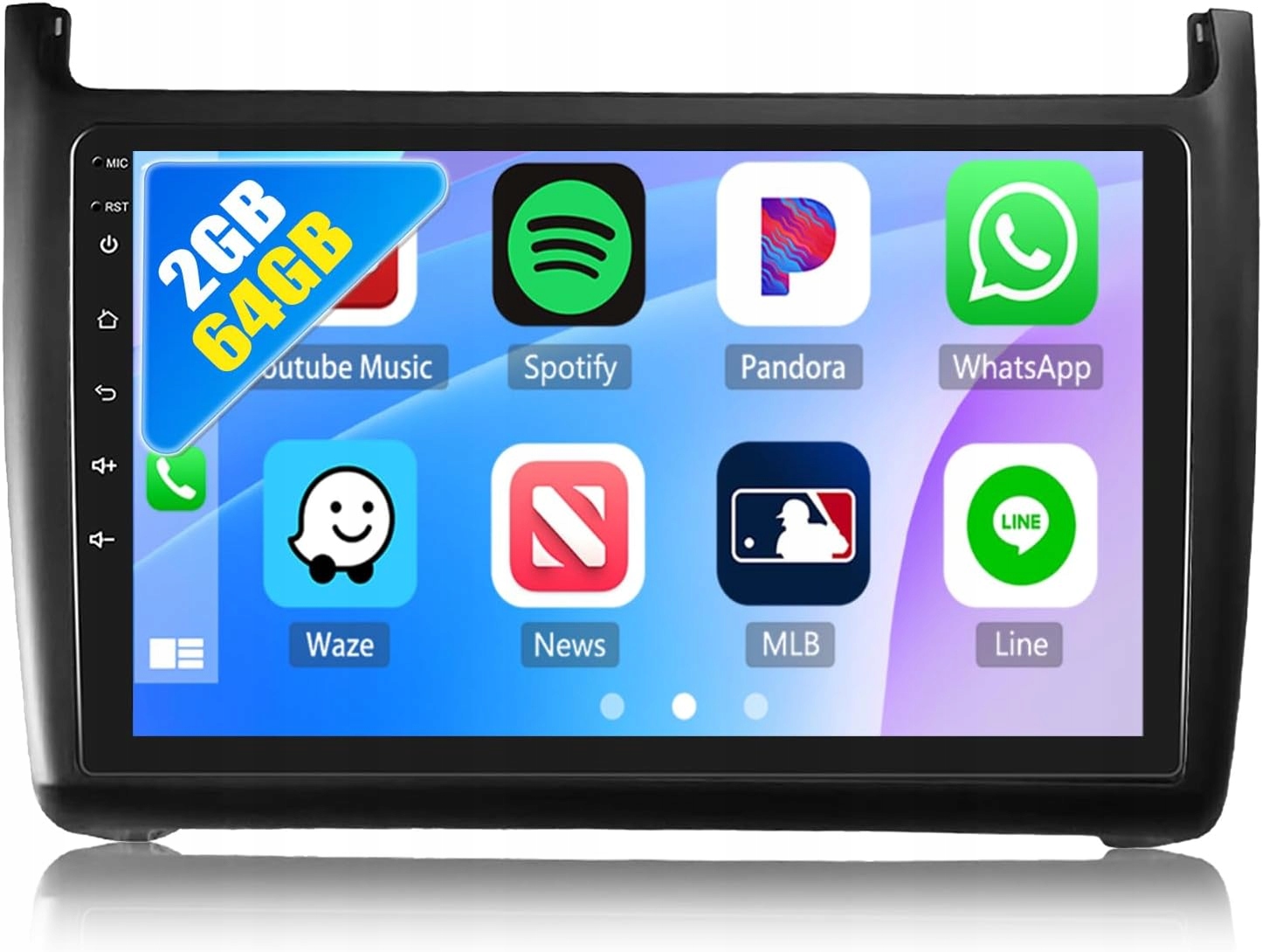 Radio Wifi Vw Polo 2008-2020 Android Auto 4/64GB Carplay Kamera