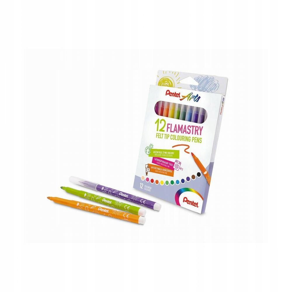 Flamastry spieralne 12kol, Pentel