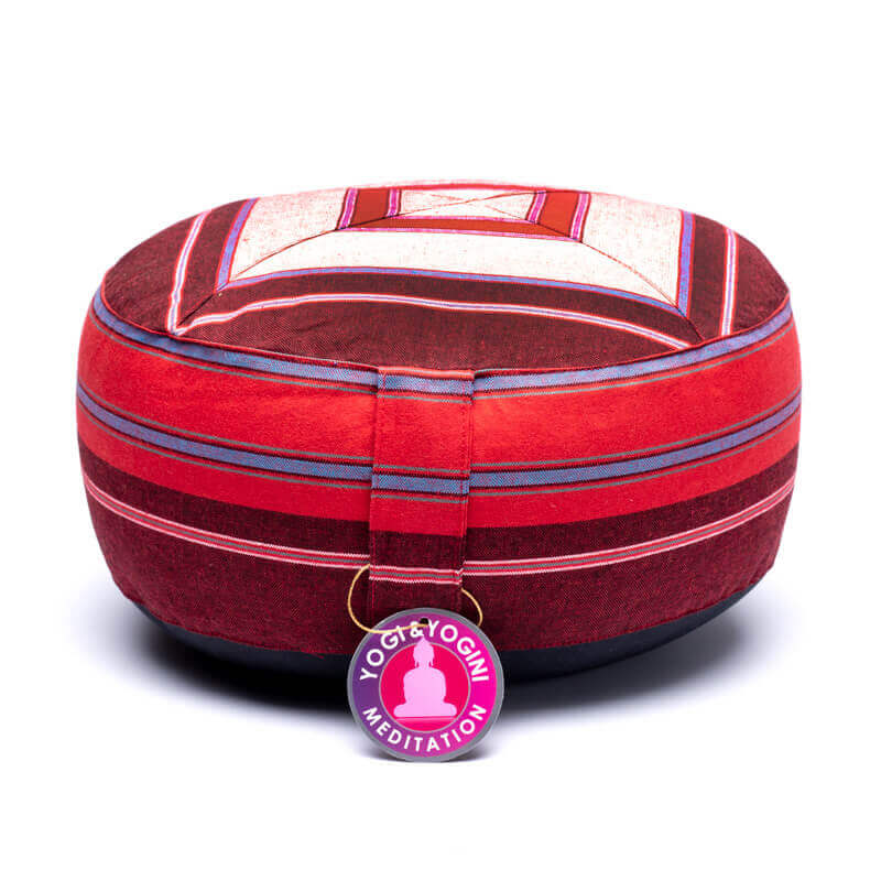 Czerwona Poduszka Do Medytacji Z Bawełny, Regulowana, Joga