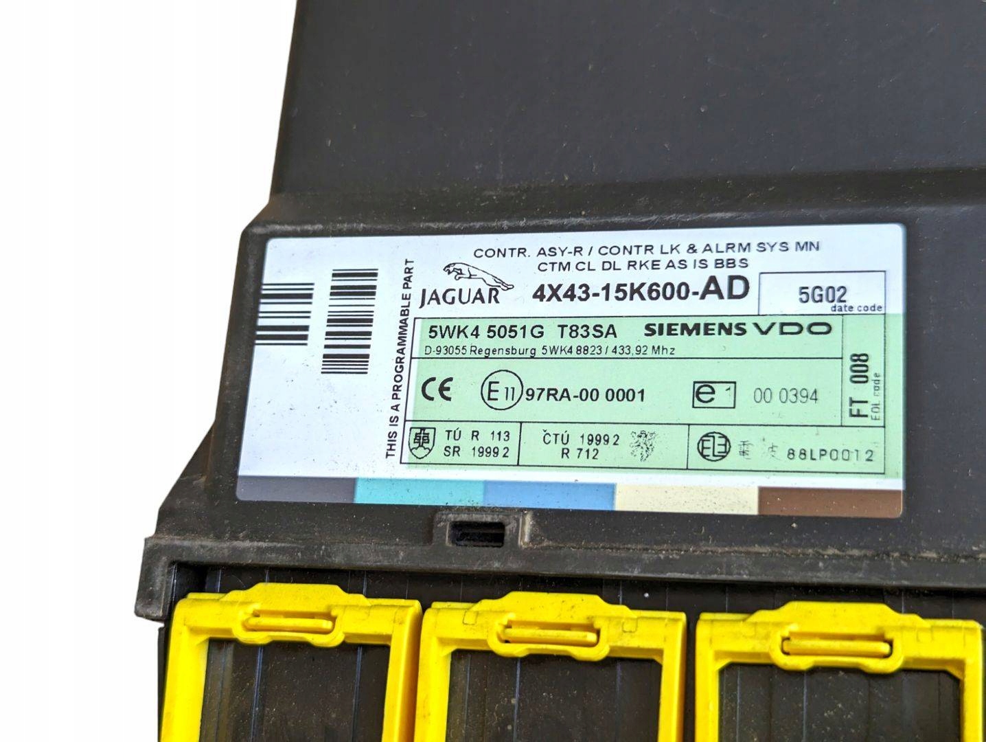 Unité commande confort Jaguar X-Type X400 2004 4X43-15K600-AD