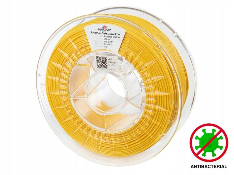 Filament Spectrum SafeGuard Pla 1.75 mm Bahama Yellow 1 kg Žlutý