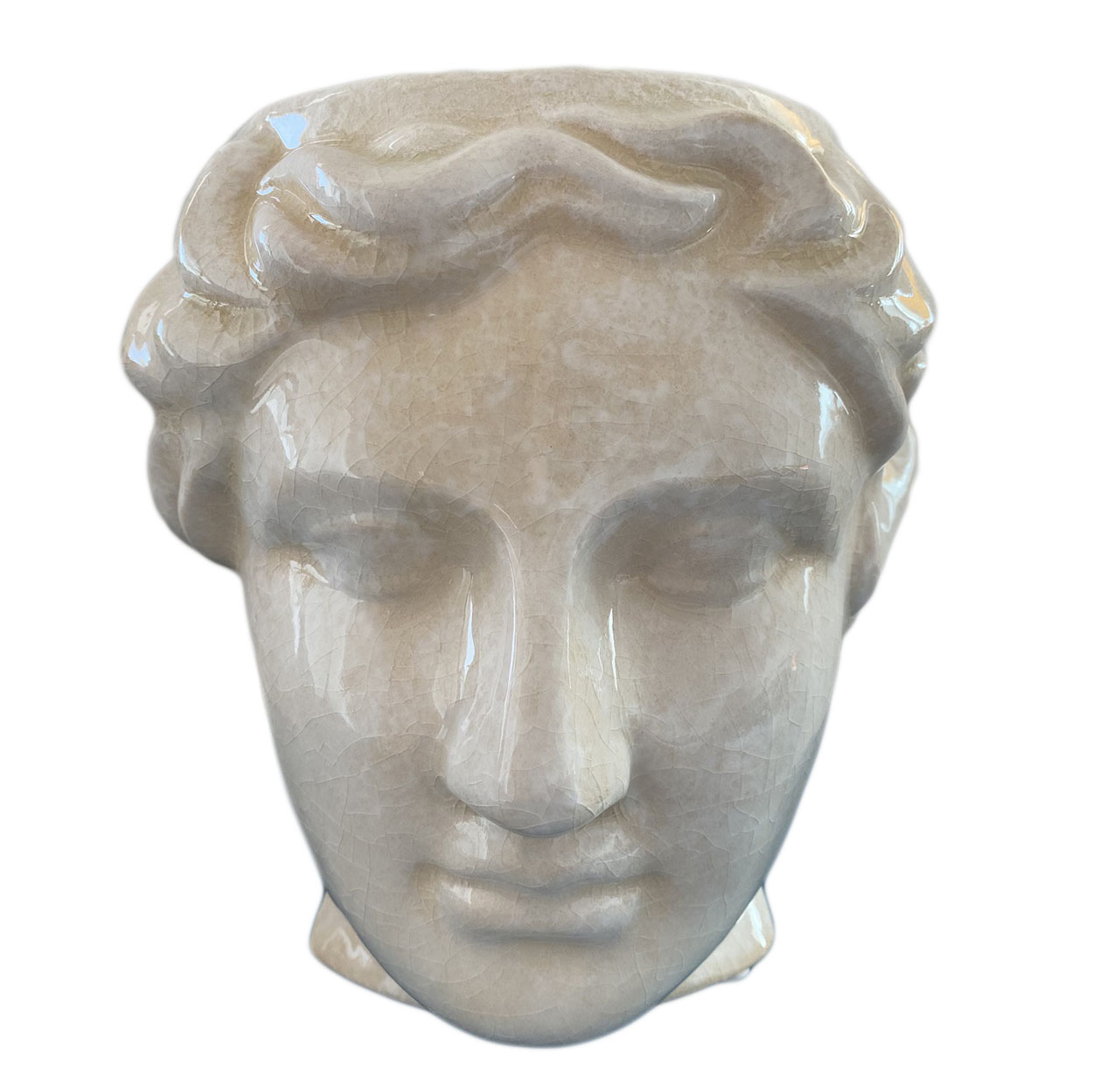 

Osłonka Głowa doniczka ceramiczna kremowa! 127414