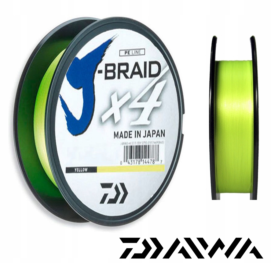 Plecionka Daiwa J-braid X4 135m 0,13mm Fluo Yellow