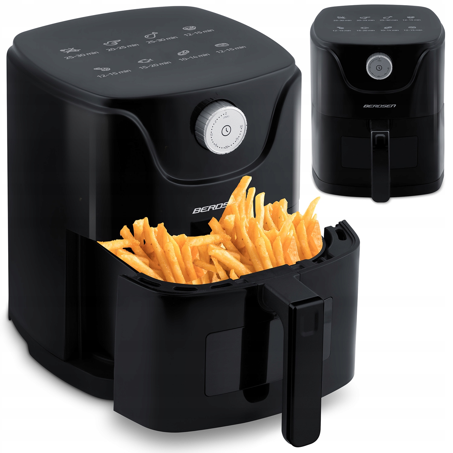 Beztuková Fritéza 2,5 l Fritéza Air Fryer Mocná černá BD-654
