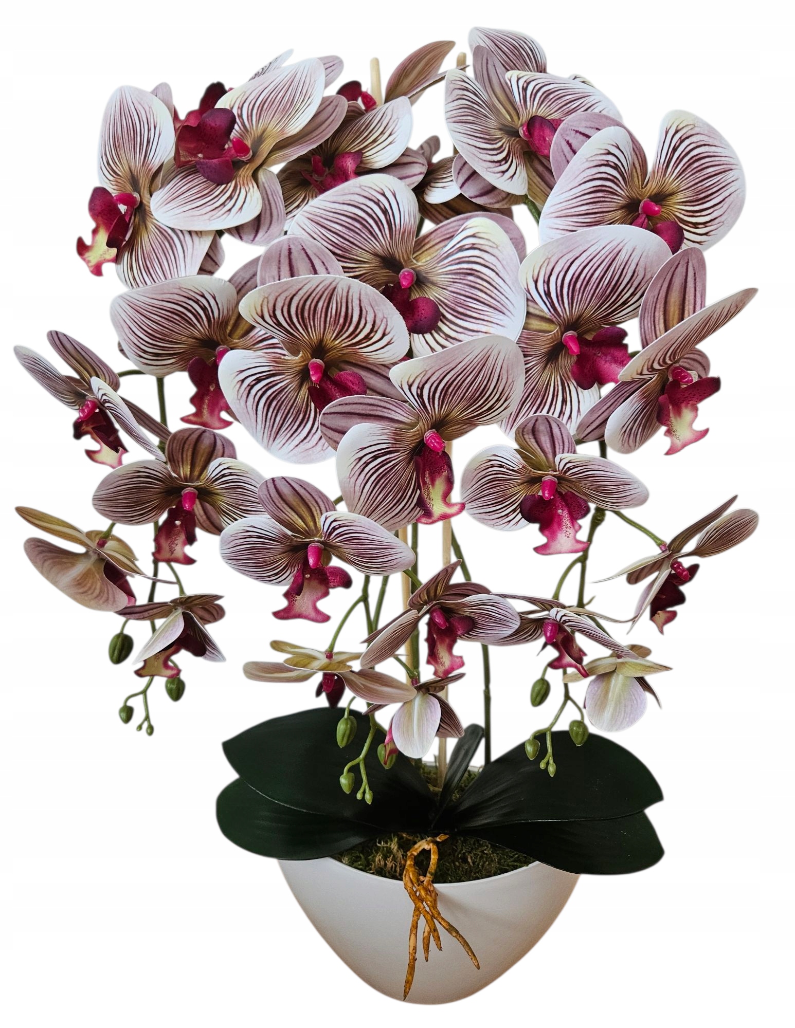 Storczyk Sztuczny Kwiaty Orchidea 3P guma jak żywy
