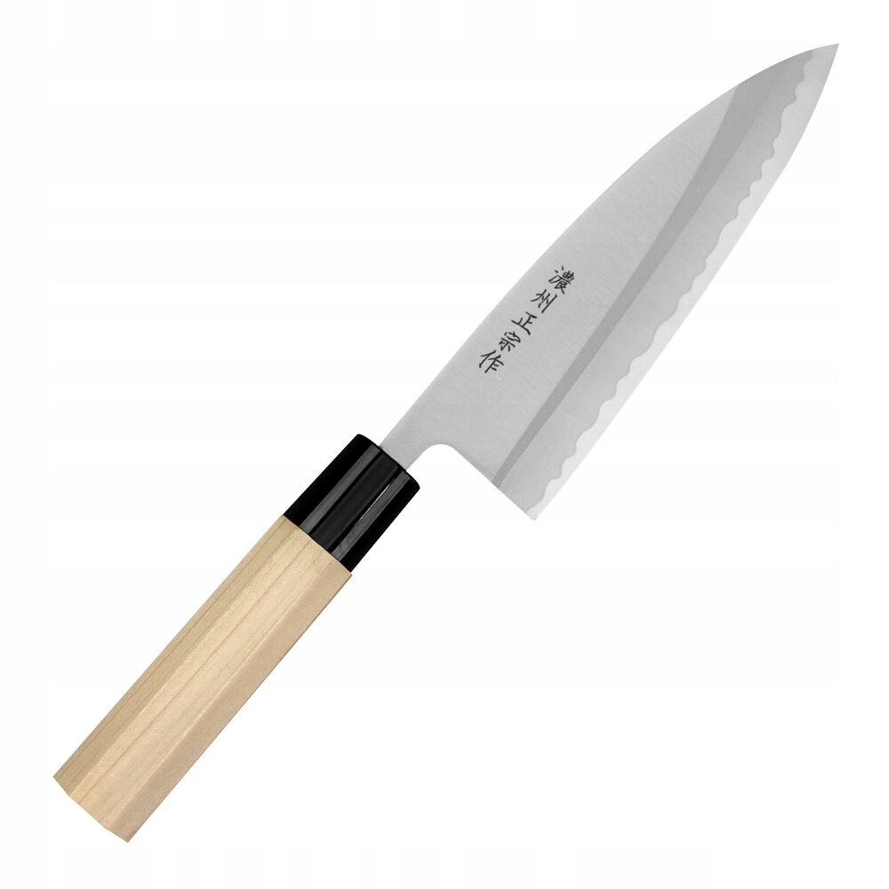 Nůž japonský Deba Satake Yoshimitsu 15,5 cm ocel SK-5 pro ryby