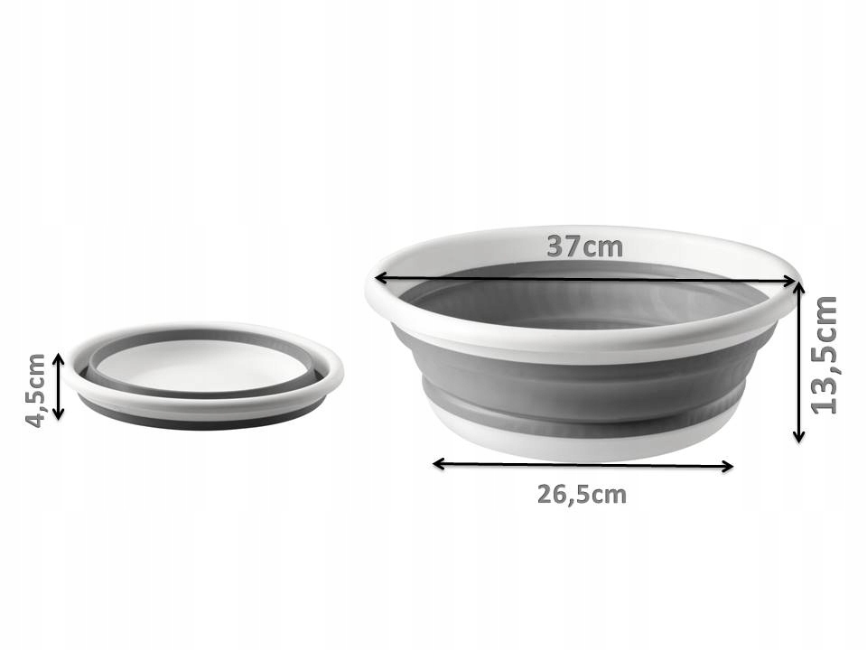 Miska składana turystyczna pojemnik 9L COMPACT 37x37x13,5cm Pojemność 9 l