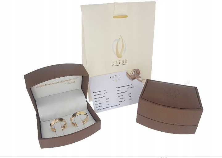 ZŁOTE ZDOBIONE OBRĄCZKI KLASYCZNE PR.0,333 5 MM Kolekcja Obrączki