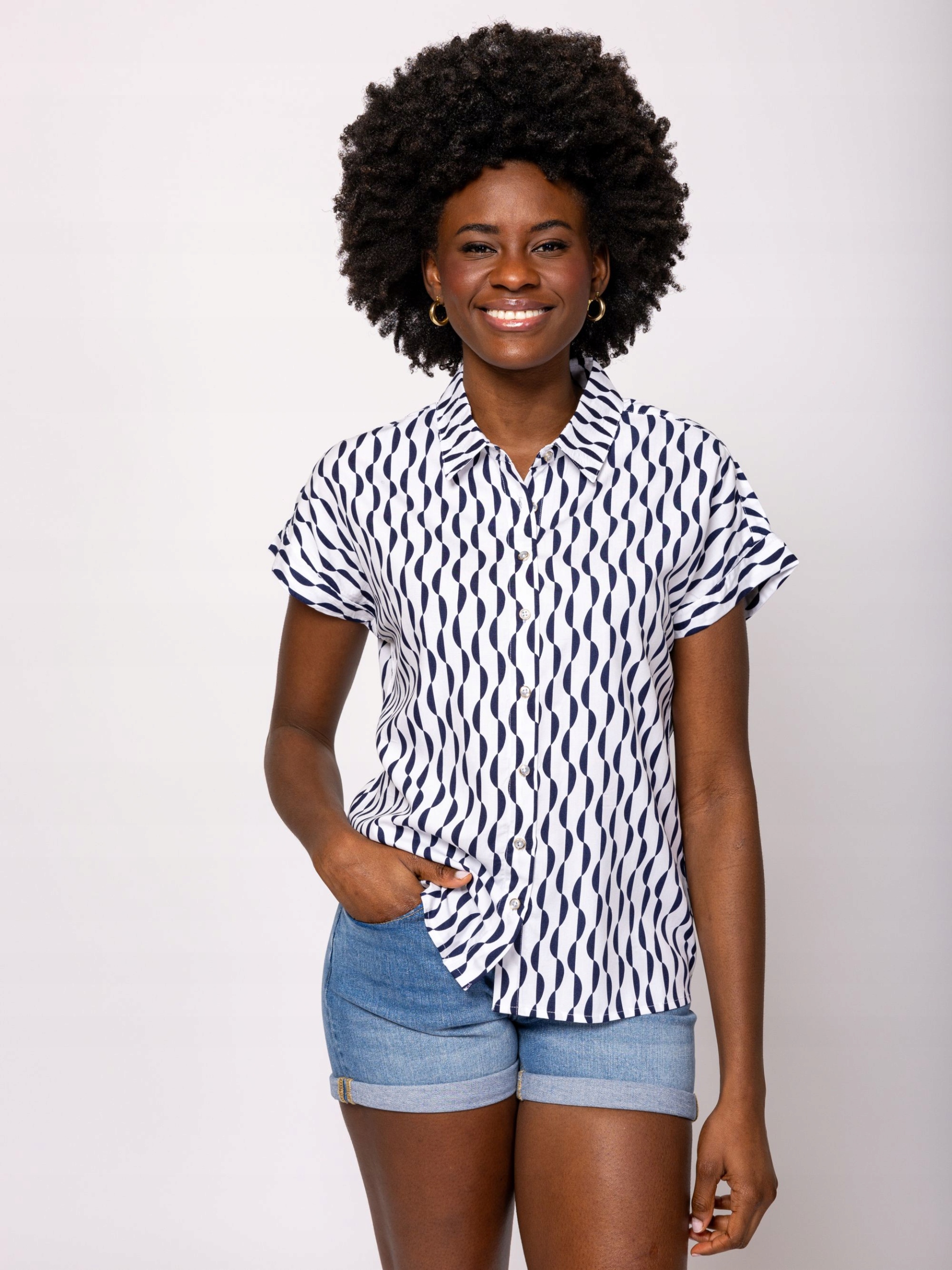 Heavy Tools Elegantní Klasická Dámská Košilová Halenka Rhinty Bílá S