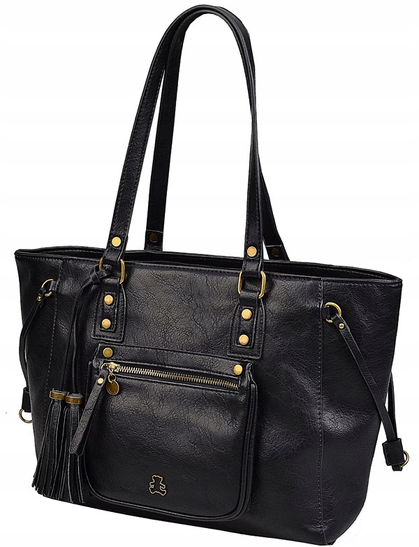 LuluCastagnette Torebka damska Na ramię shopper PASEK A4 KIESZONKI