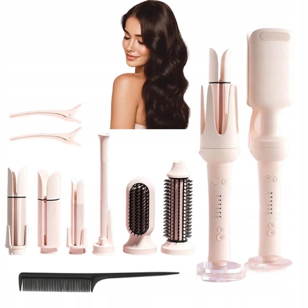 Lokówka Automatyczna 7W1 Jonowa Ceramiczna Z Akcesoriami