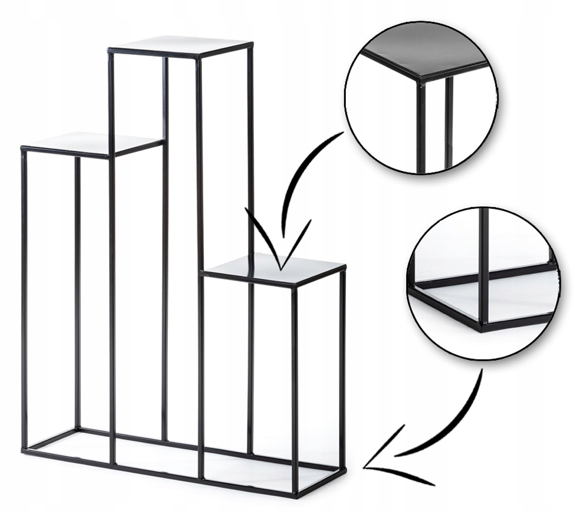 

Nowoczesny kwietnik metalowy Podium 80 cm Kaskada