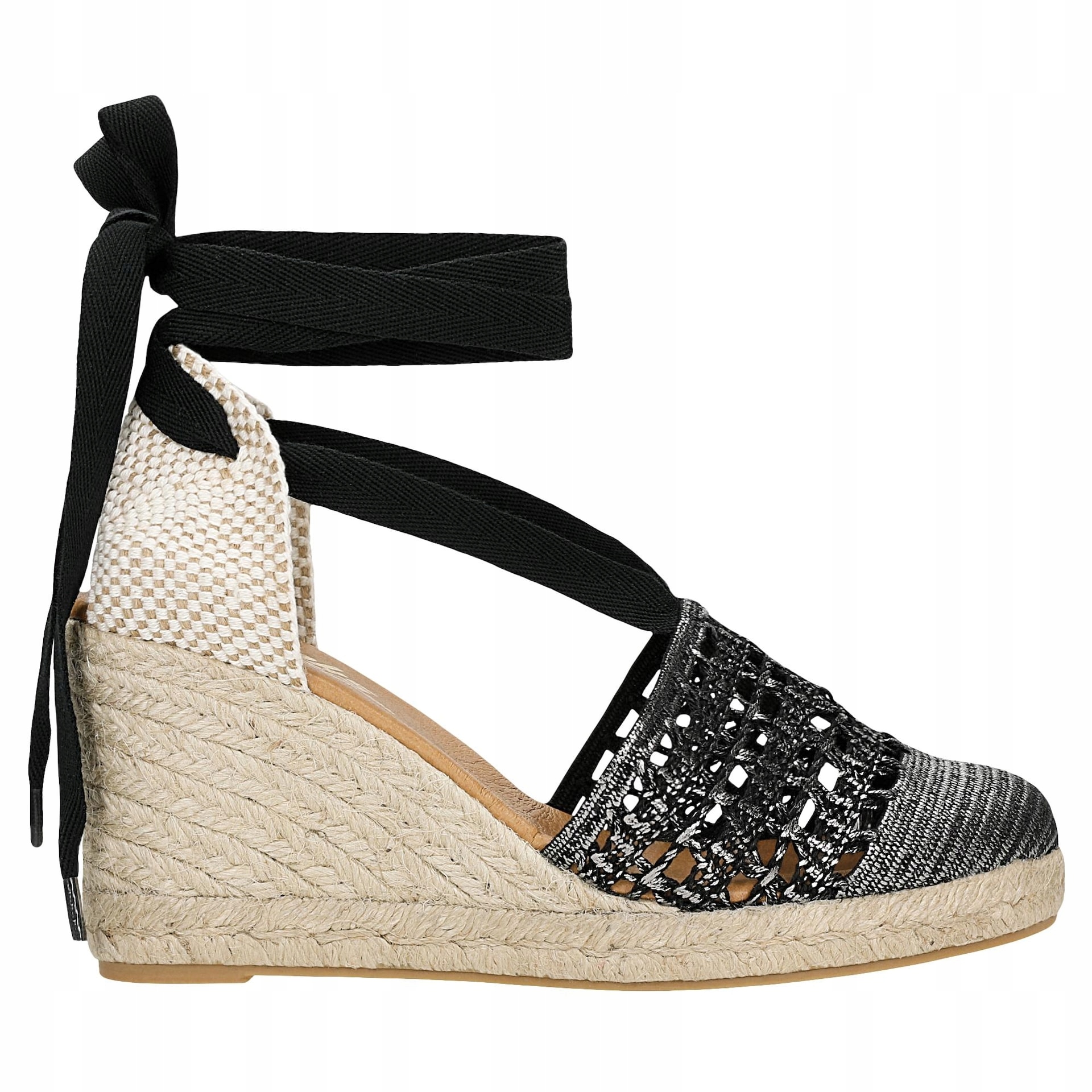 Sandály Relaks na klínku ve stylu espadrilky, vel. 37