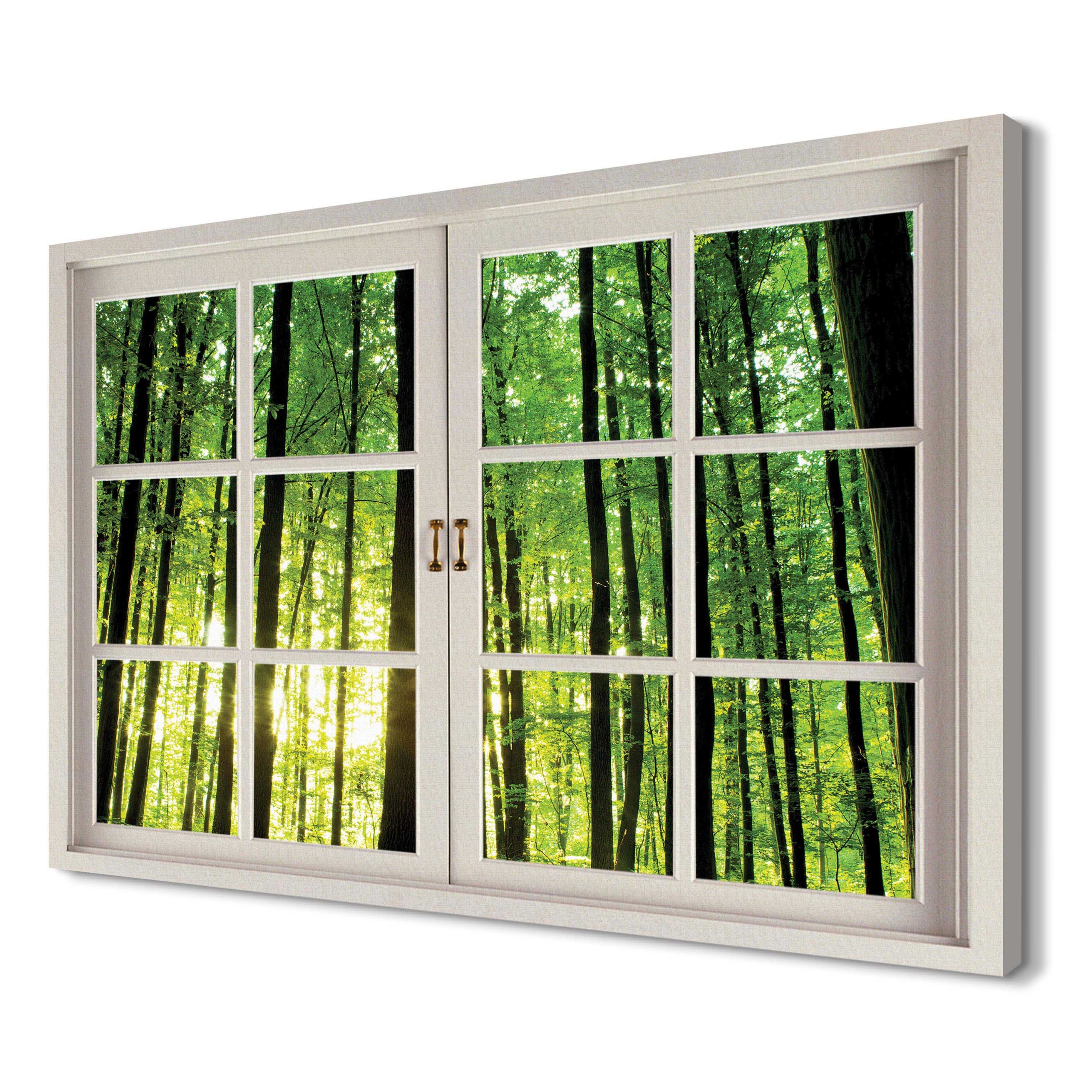 

Zielony las do pokoju 120x80 Wydruk na płótnie 3d