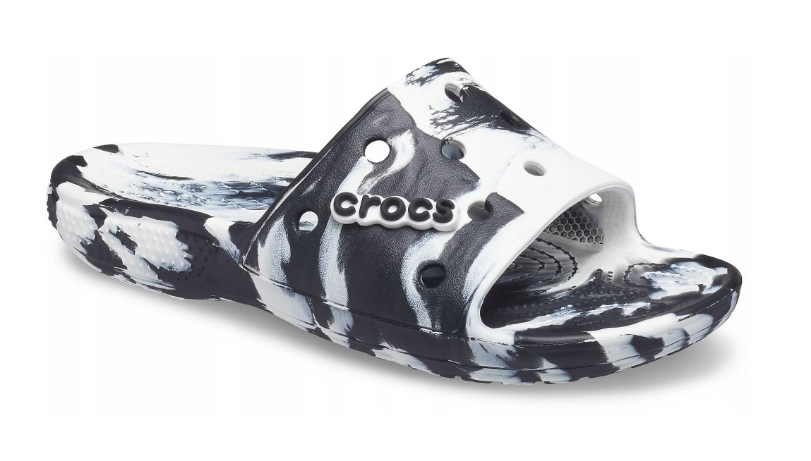 Dámské žabky Crocs Nazouváky -on, bílé a černé s logem, velikost 36-37, velikost 5B