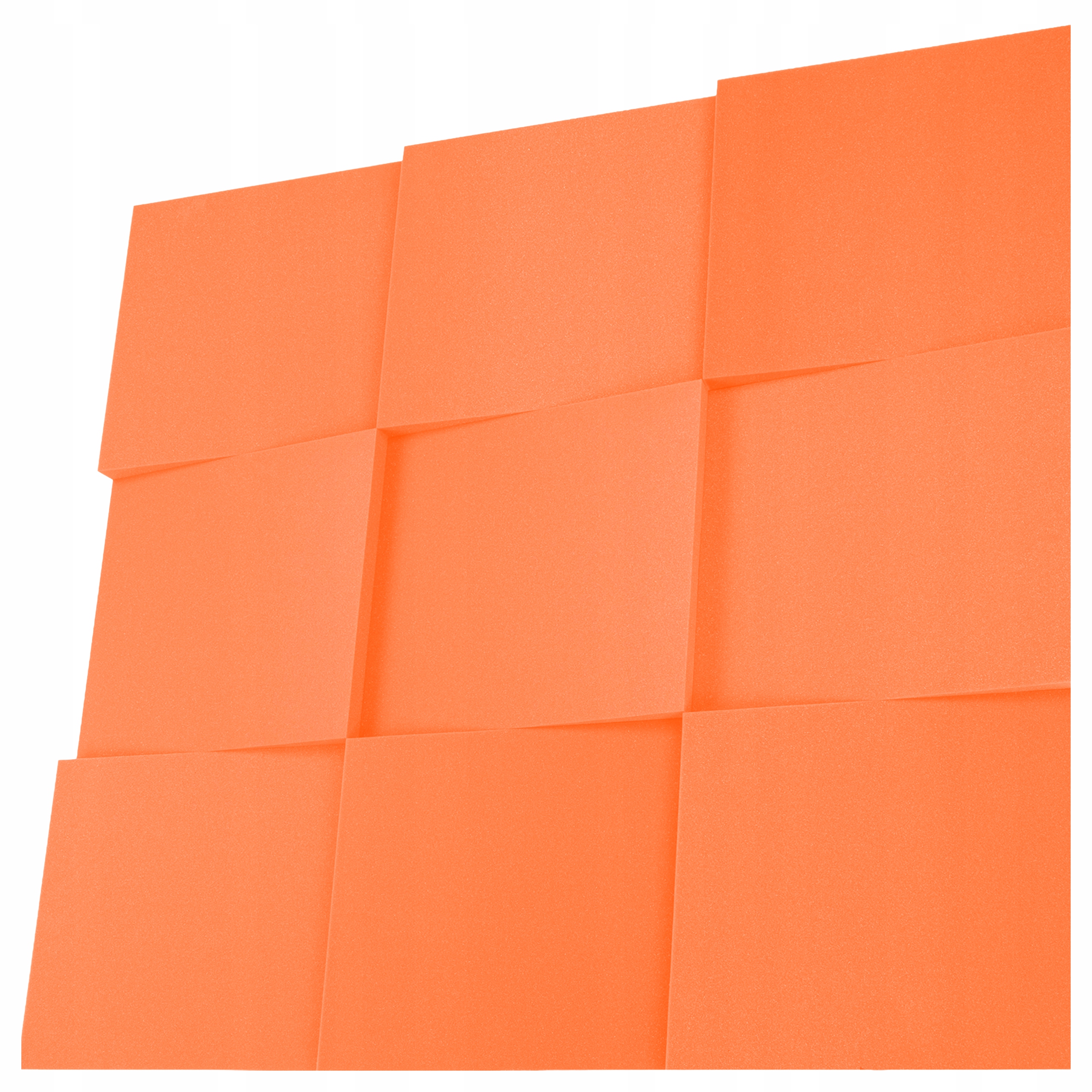 Dekorativní stěna tlumící hluk v místnosti, oranžová pěna, 9 kusů