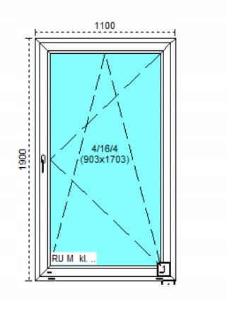 Tanie okna PCV RU Białe110x190