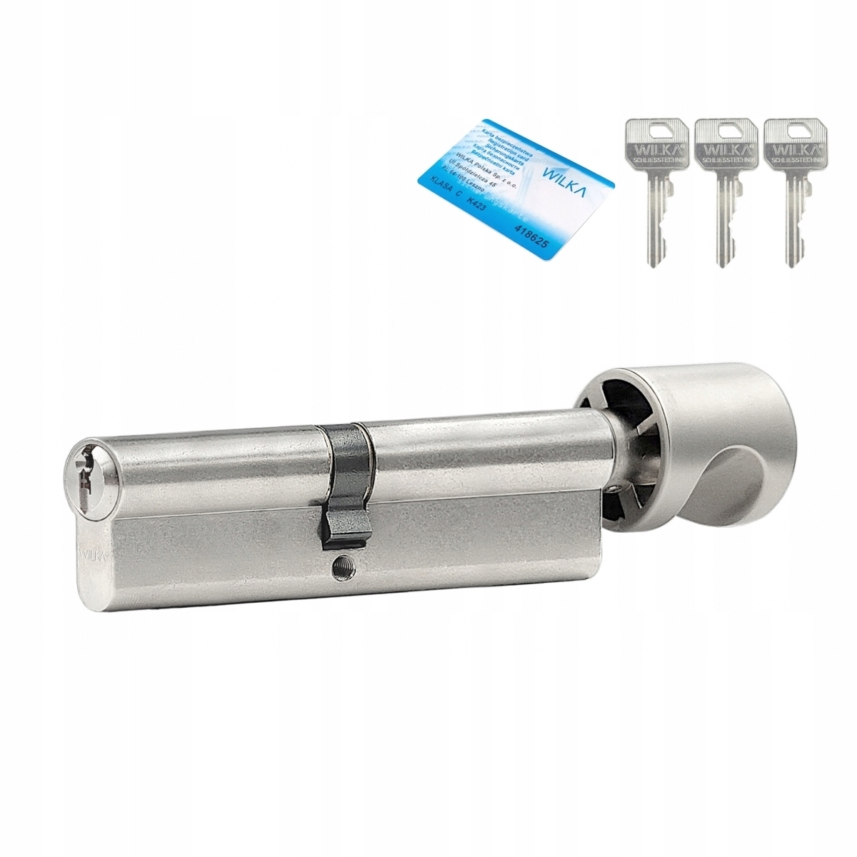 Wkładka z gałką Wilka Klasa C 55/55G nikiel