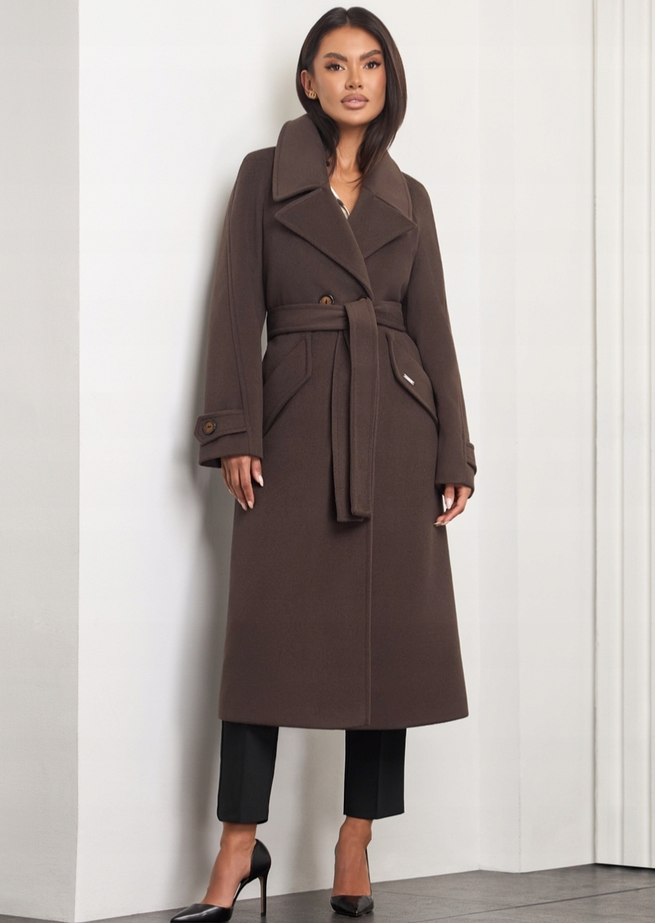 Zartex dámský kabát podzim zima alpaka Tessa čokoláda AW25 vel. 42