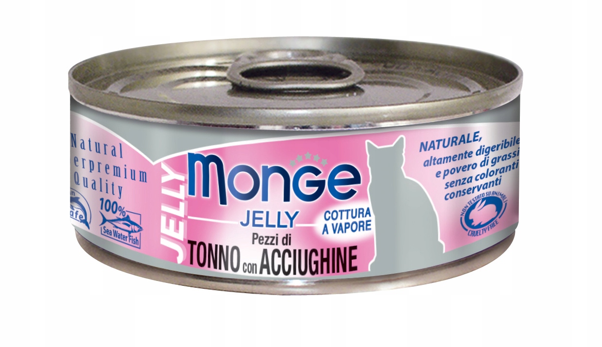 Levně 8X Monge Jelly Tuňák s ančovičkami 80 g