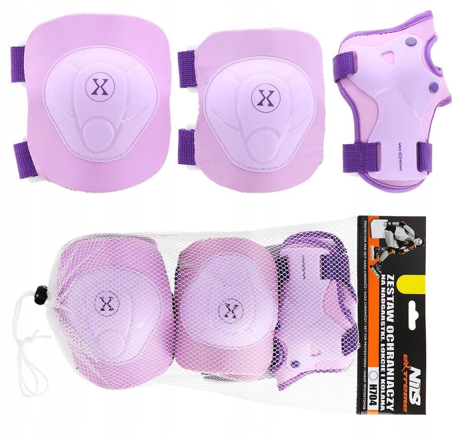 Regulowany Kask Na Rolki Rower Dla Dziewczynki + Zestaw Ochraniaczy L Rozmiar L