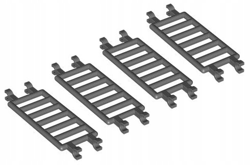 

Lego drabina barierka 4 szt 1x4x6 c. szara 30095