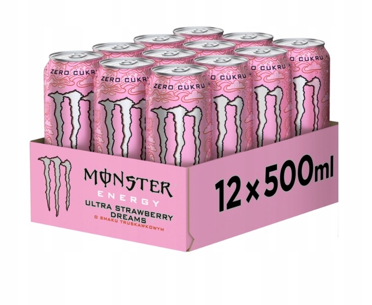 12x 500ml Monster Energy Ultra Strawberry Dreams Zgrzewka