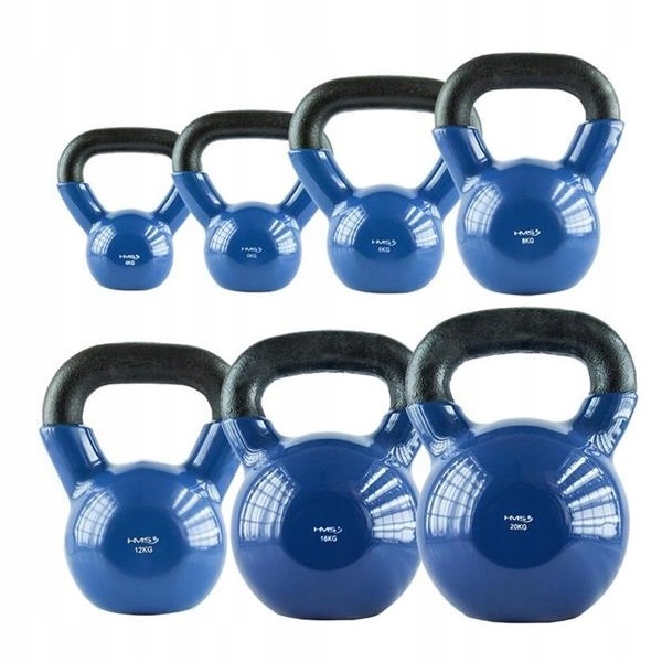 KETTLEBELL ŻELIWNY POKRYTY WINYLEM 6 kg DO ĆWICZEŃ Marka HMS