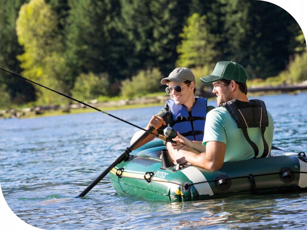 Ponton Seahawk 2os. Intex Pompka + Wiosła 68347 MODEL 2024 Długość 236 cm