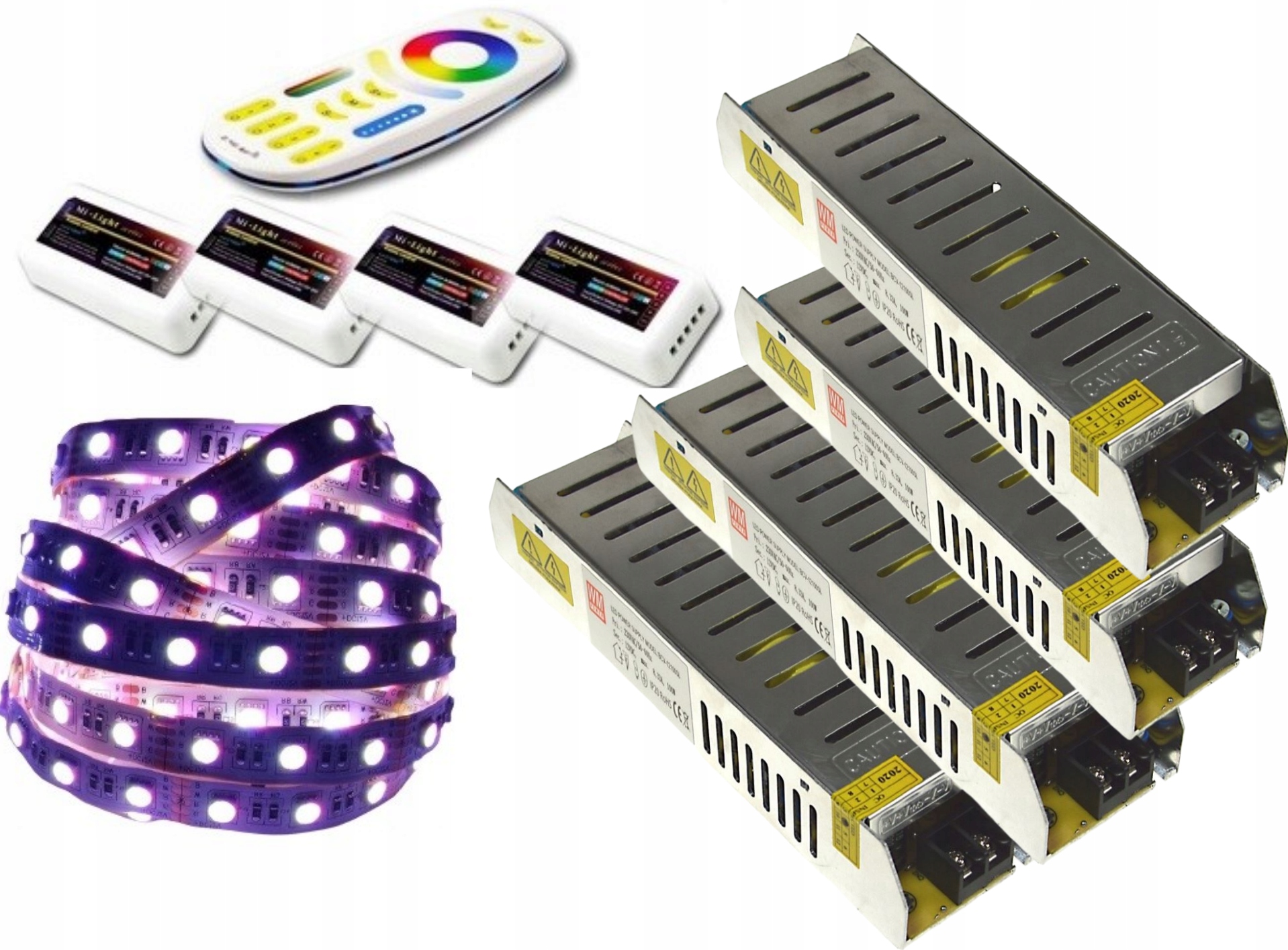 Sada Led pásikov 5050 Rgbw 4v1 farba prírodná biela Mi-light MiBoxer 40 m